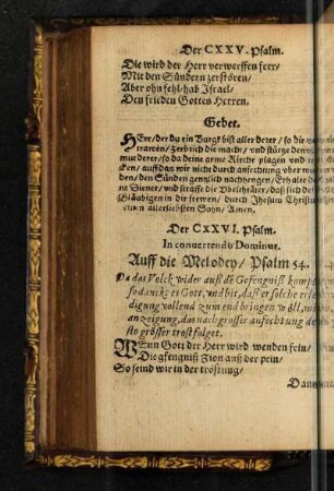Der CXXVI. Psalm.