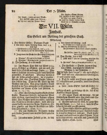 28-37, Der VII. - VIII. Psalm