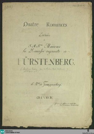 Quatre romances : Oeuvre IV
