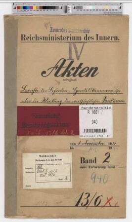 Berichte der Behörden, Handelskammern usw. über die Wirkung der wirtschaftlichen Sanktionen: Bd. 2