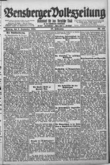 Bensberger Volkszeitung. 1907-1929