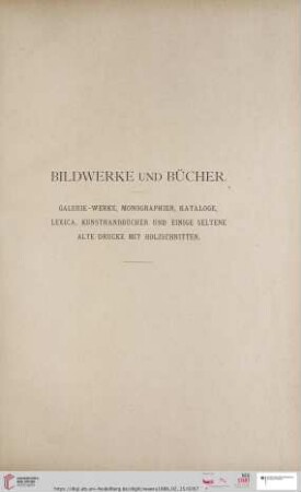 209-231 Bildwerke und Bücher (Nr. 2692 - 2943)