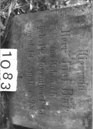Grabstein 1083 (Detailaufnahme 1)