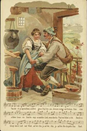Von der Alpe ragt ein Haus, [...]