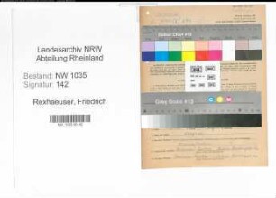 Entnazifizierung Friedrich Rexhaeuser , geb. 05.06.1904 (Abteilungsleiter)