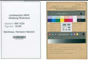 Entnazifizierung Hermann Heinrich Beckhaus , geb. 04.12.1894 (Maschinist)