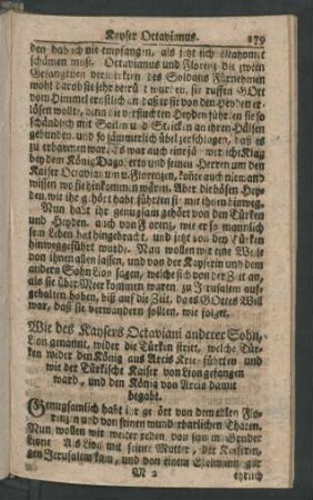 Wie des Kaysers Octaviani anderer Sohn Lion genannt ...