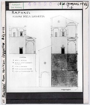 Raffael: Vatikan, Loggetta, Aufriss