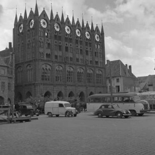 Rathaus am Markt in Stralsund.
