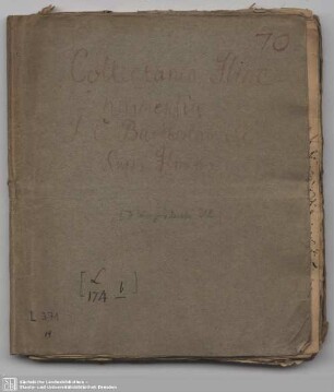 Collectanea Ilmenaviensia - Mscr.Dresd.L.371 : Mit einigen Zusätzen von jüngerer Hand
