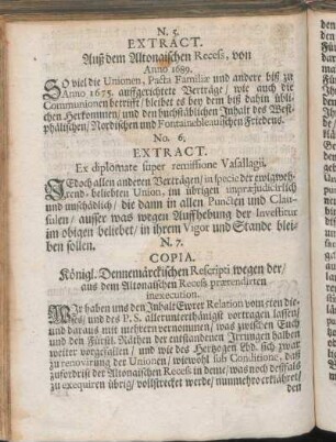 N. 6. Extract. Ex diplomate super remissione Vasallagii.