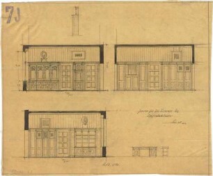 Littmann, Max; München, Sendlinger Str.; Geschäftshaus für "Münchner Neueste Nachrichten" - Zimmer des Chefredakteurs (Wandabwicklungen,Detail)