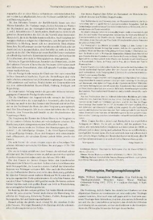 458-461 [Rezension] Härle, Wilfried, Systematische Philosophie