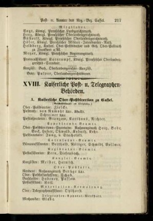 Kaiserliche Post- und Telegraphen-Behörden