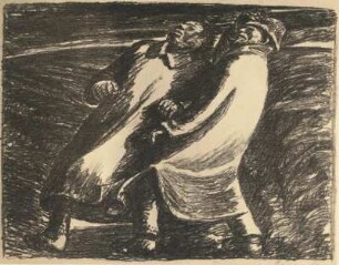 Panischer Schrecken : Panischer Schrecken. Lithografie; 327 x 430 mm (um 1928/1930; E. Barlach)
