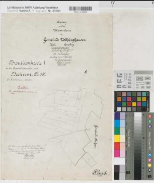 Beckum (Balve), Teilung der Gemarkung Beckum, Bl.4 Brouillonkarte I Volkringhausen Flur 8
