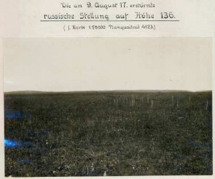 Foto einer eroberten russischen Stellung bei Nicoresti nordwestlich Tecuci