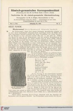 3: Niederemmel (Kreis Bernkastel) : Römische Inschrift
