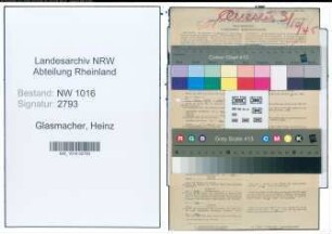 Entnazifizierung Heinz Glasmacher , geb. 08.06.1897 (Foerster)