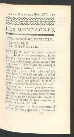 Vingt-unième Entretien. Les Montagnes.