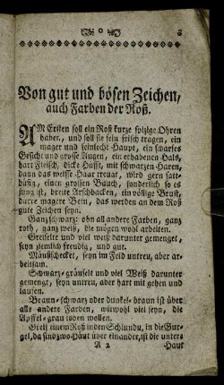 Von gut und bösen Zeichen, auch Farben der Roß.