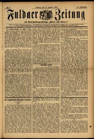 Ausgabe vom Freitag, den 11. Januar 1895.