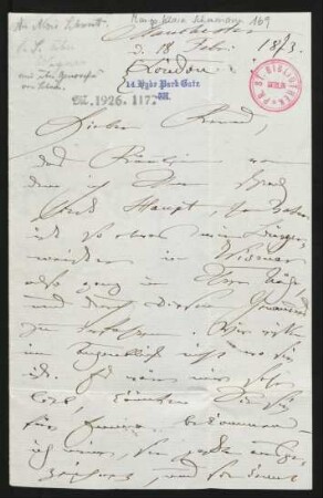 Brief an Aloys Schmitt : 18.02.1873