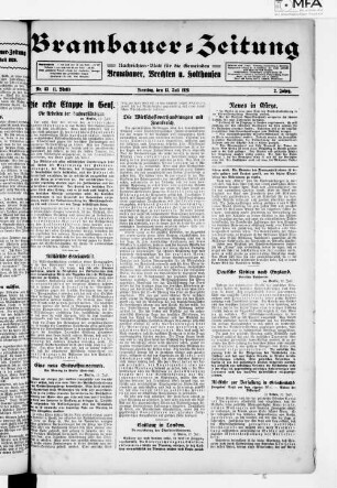 Brambauer Zeitung. 1918-1926
