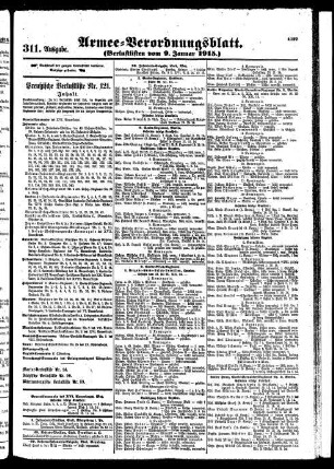 311.Ausgabe. Samstag, 9. Januar 1915