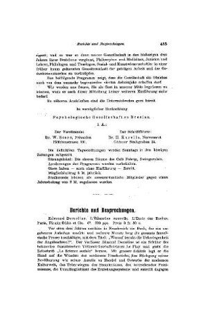 Berichte und Besprechungen
