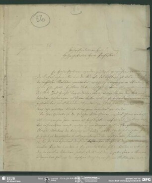Eigenh. Brief von Theophil Wilhelm Anton von Hompesch-Rurich an August Wilhelm von Schlegel, Rurich, 04.02.1827