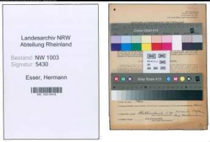Entnazifizierung Hermann Esser , geb. 14.01.1881 (Landwirt)
