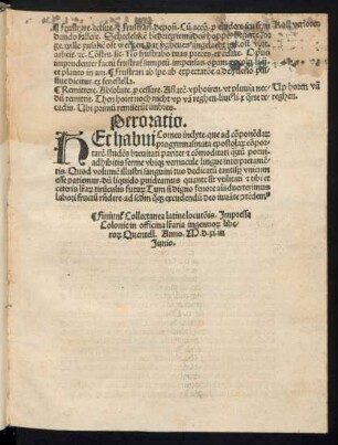 Peroratio.