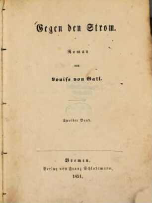 Gegen den Strom : Roman von Louise von Gall, 2