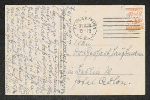Brief von Irma Klimsch an Margarete Hauptmann