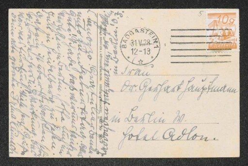 Brief von Irma Klimsch an Margarete Hauptmann