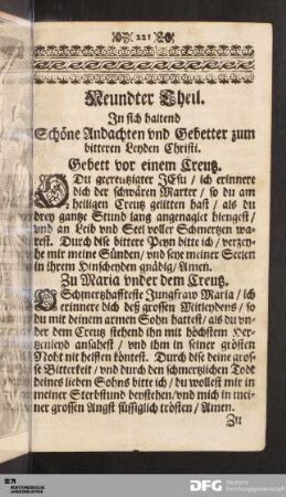 Neundter Theil.