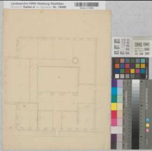 Haus mit Innenhof Grundriß Anf. 19.Jh. o.M. 40 x 31 Zeichnung-Skizze Romberg-Brünninghausen