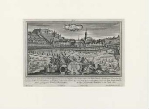 Tubinga - Tübingen. Ansicht von Südwesten