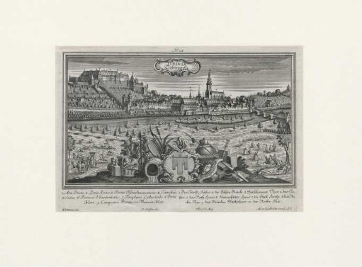 Tubinga - Tübingen. Ansicht von Südwesten