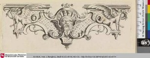 [Ornamentstich mit Kopf und Drachen]