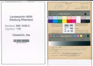 Entnazifizierung Ilse Claassens , geb. 09.09.1907 ()