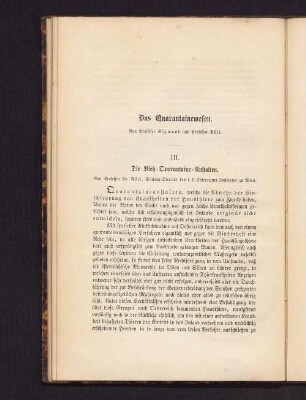 Die Vieh-Quarantaine-Anstalten