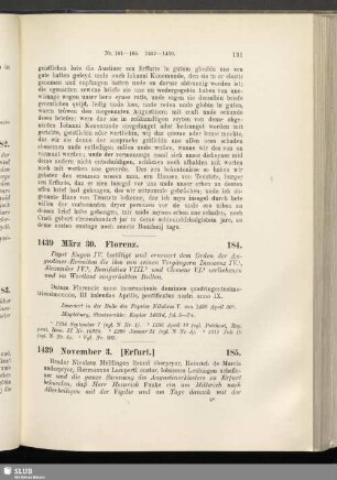184. 1439, März 30. Florenz