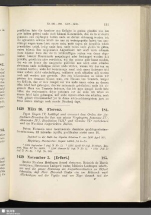 184. 1439, März 30. Florenz