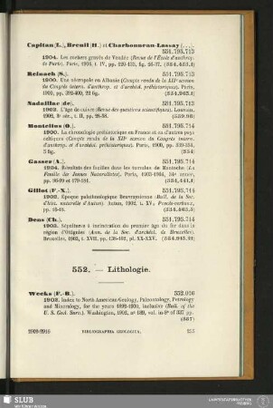 552. - Lithologie