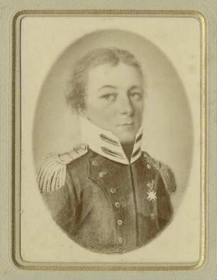 Freiherr Carl Christoph Bogislar von Watter, Oberst und Kommandeur von 1815-1817, Brustbild (Jugenbildnis)