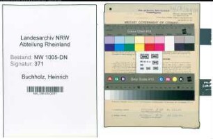 Entnazifizierung Heinrich Buchholz , geb. 26.03.1911 (Maurer)