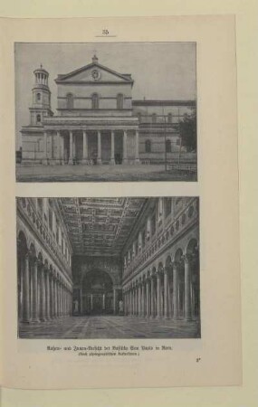 Außen- und Innen-Ansicht der Basilika San Paolo in Rom