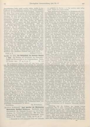497-499 [Rezension] Rothmann, Bernhard, Zwei Schriften des Münsterschen Wiedertäufers Bernhard Rothmann